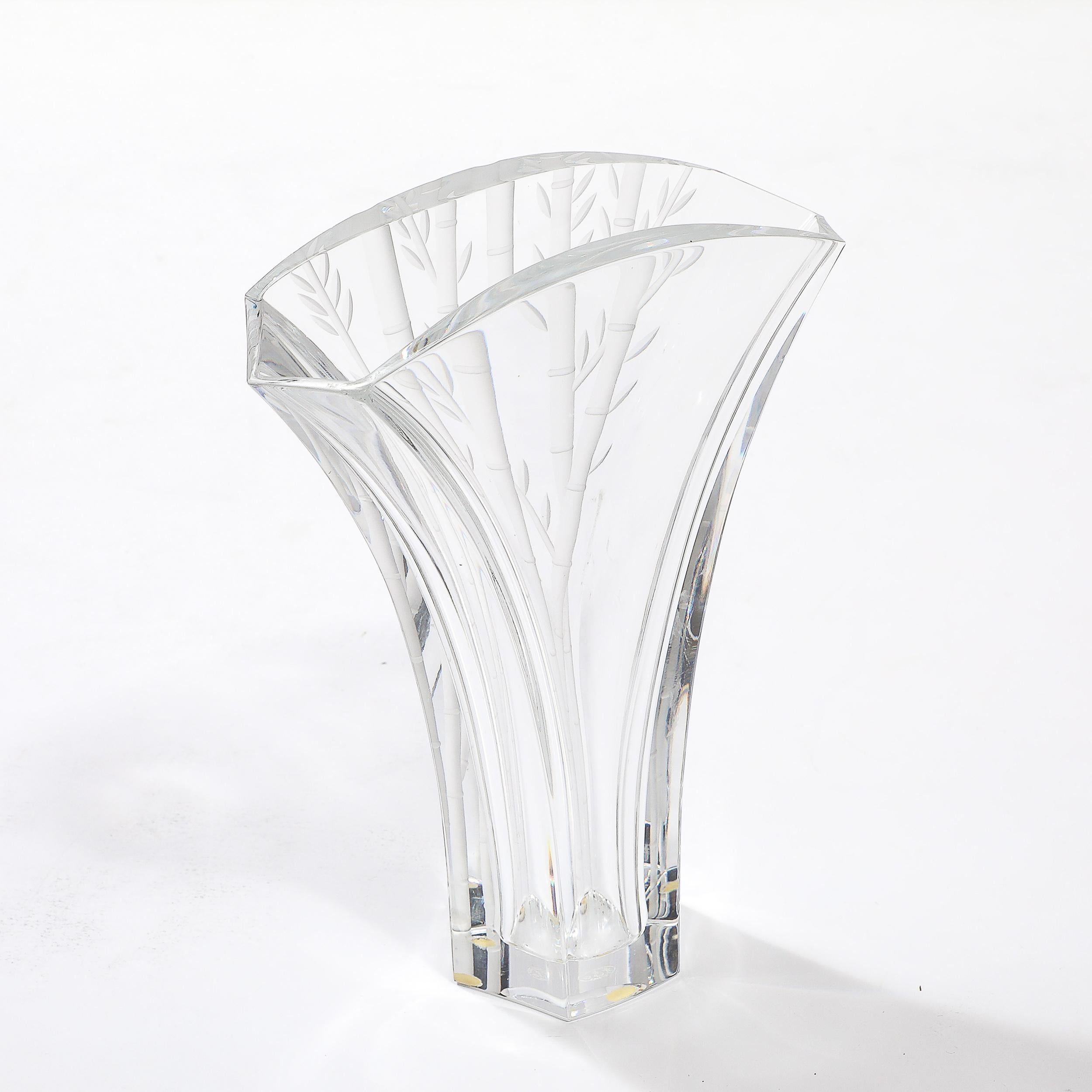 Vetro Vaso modernista di metà secolo 