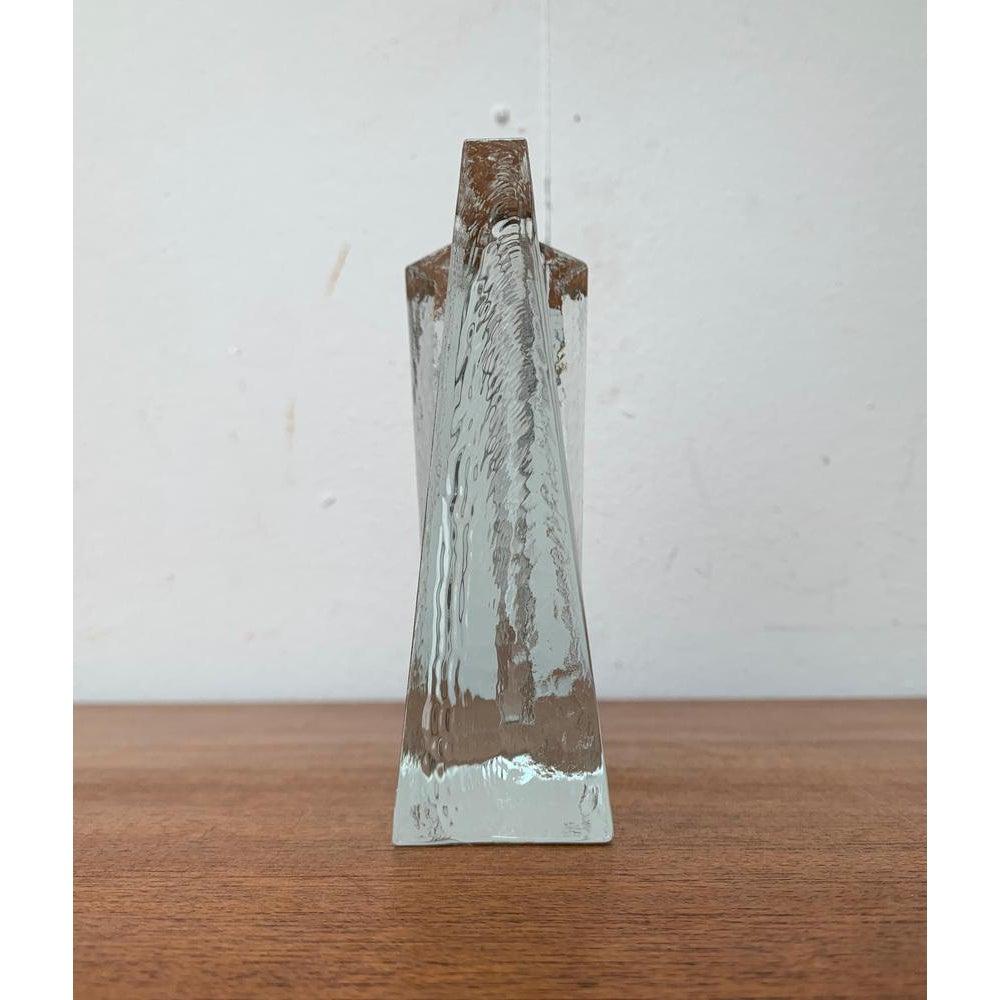 Mid-Century Modernist Glass Block Vase, 1960s For Sale 6