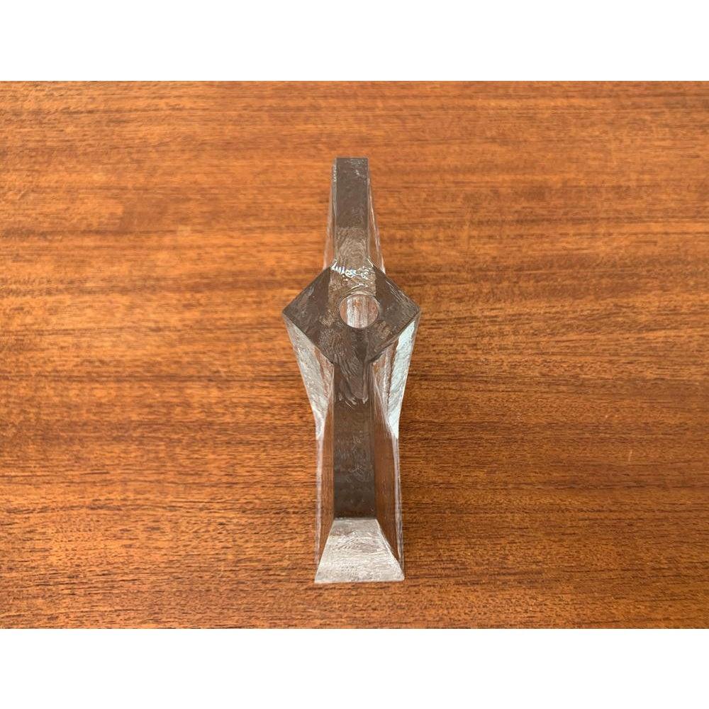 Mid-Century Modernist Glass Block Vase, 1960s For Sale 1