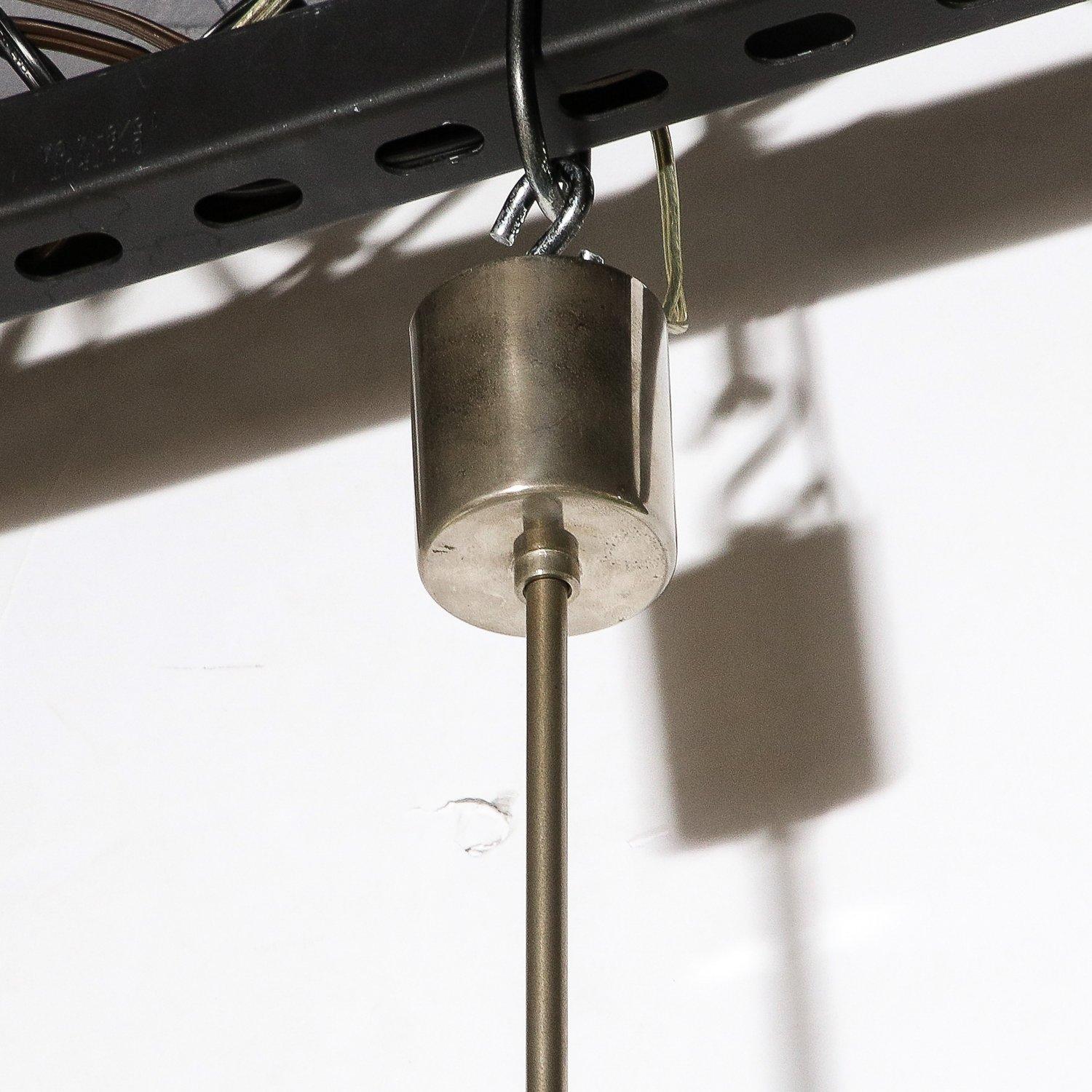 Lampadario a sospensione in vetro e cromo di Kinkeldey, modernista di metà secolo in vendita 3