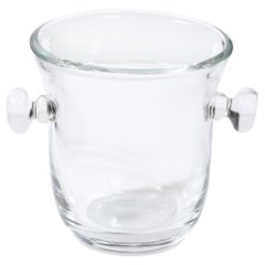 Mid-Century Modernist Glass Ice Bucket Signed Karl Springer