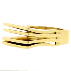 Mid-Century Modernist Gold Sculptural Ring