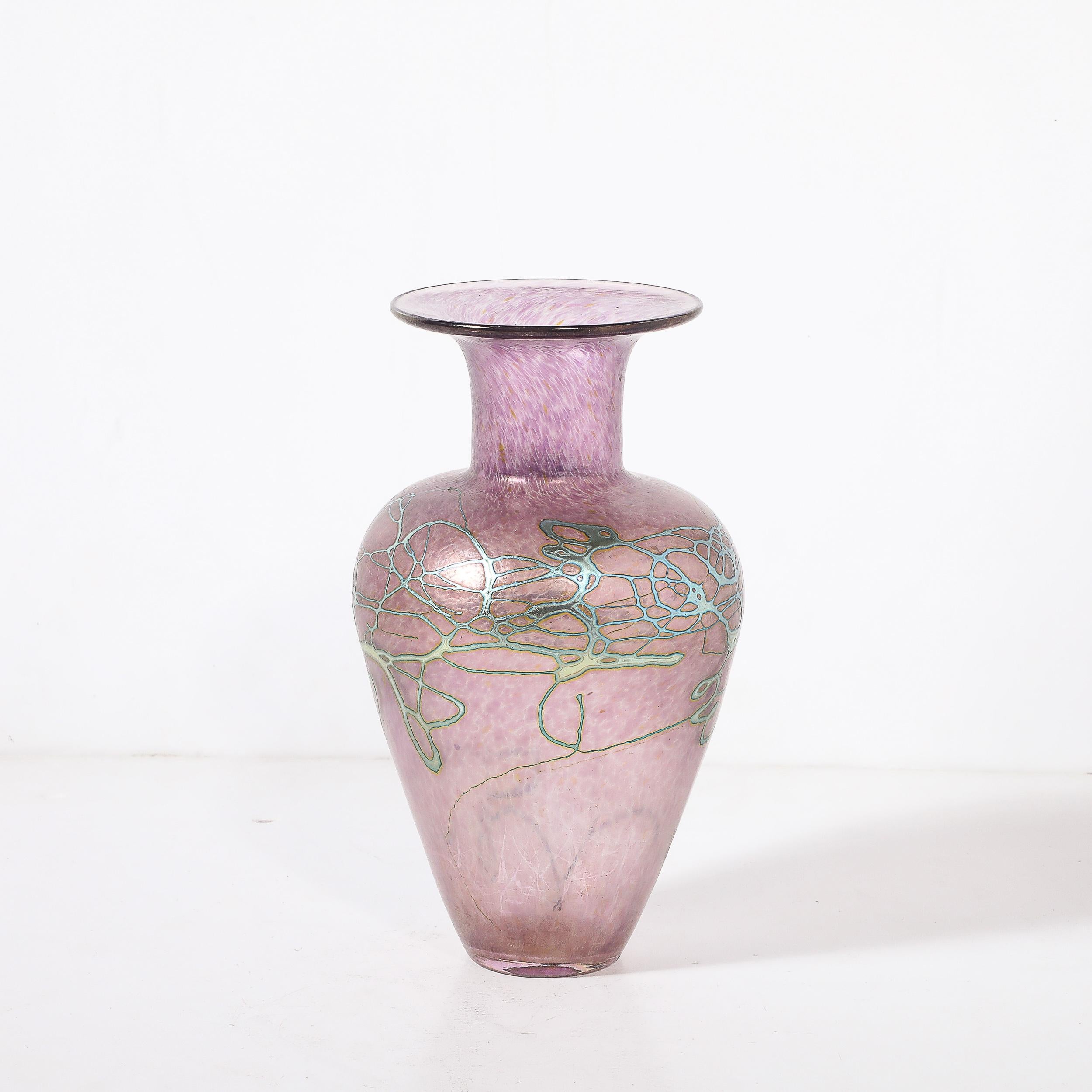Vaso in vetro artistico soffiato a mano modernista di metà secolo firmato Robert Held in vendita 4