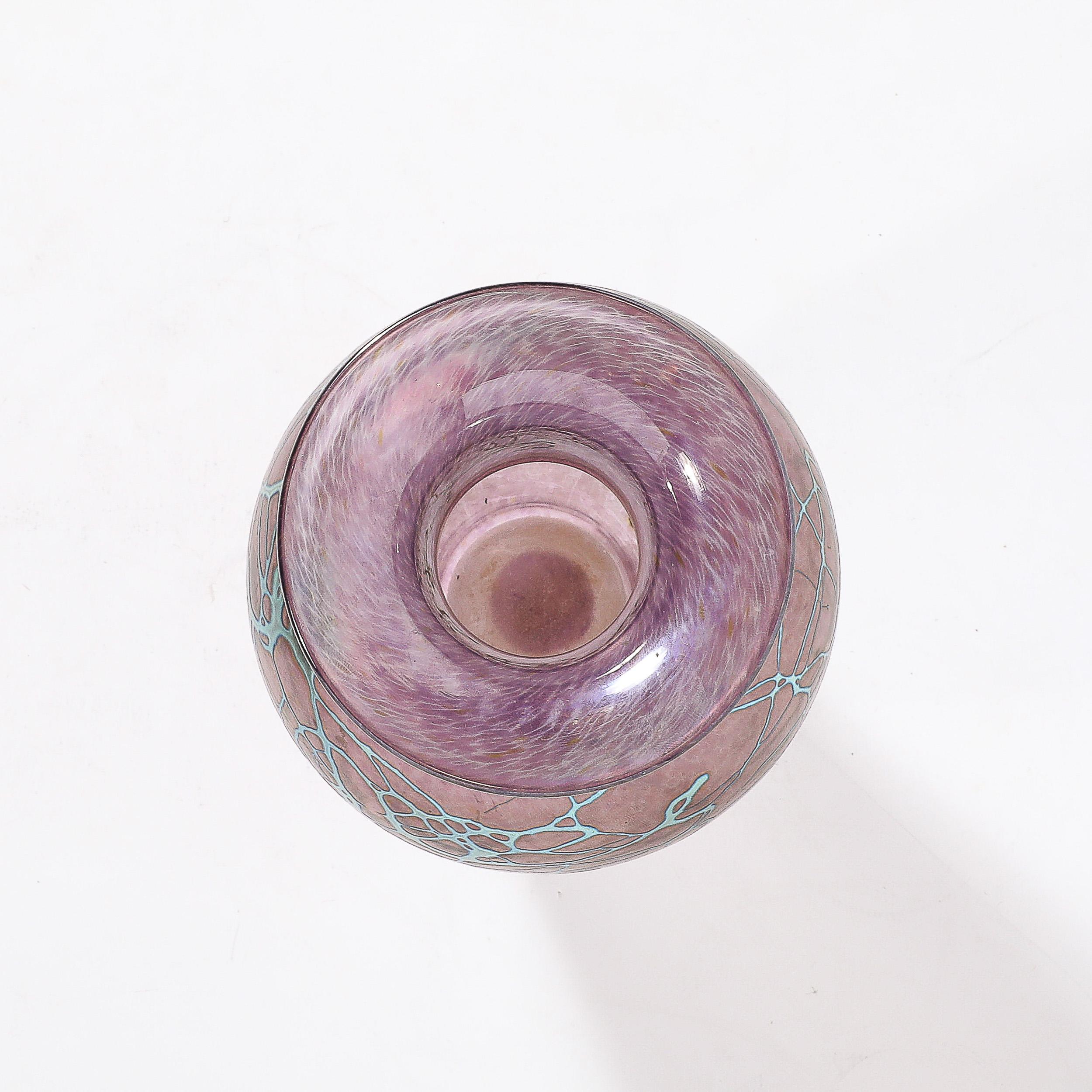 Vaso in vetro artistico soffiato a mano modernista di metà secolo firmato Robert Held in vendita 5