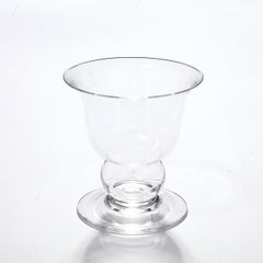 Mid-Century Modernist Hand-Blown Glass Vase Signed Steuben