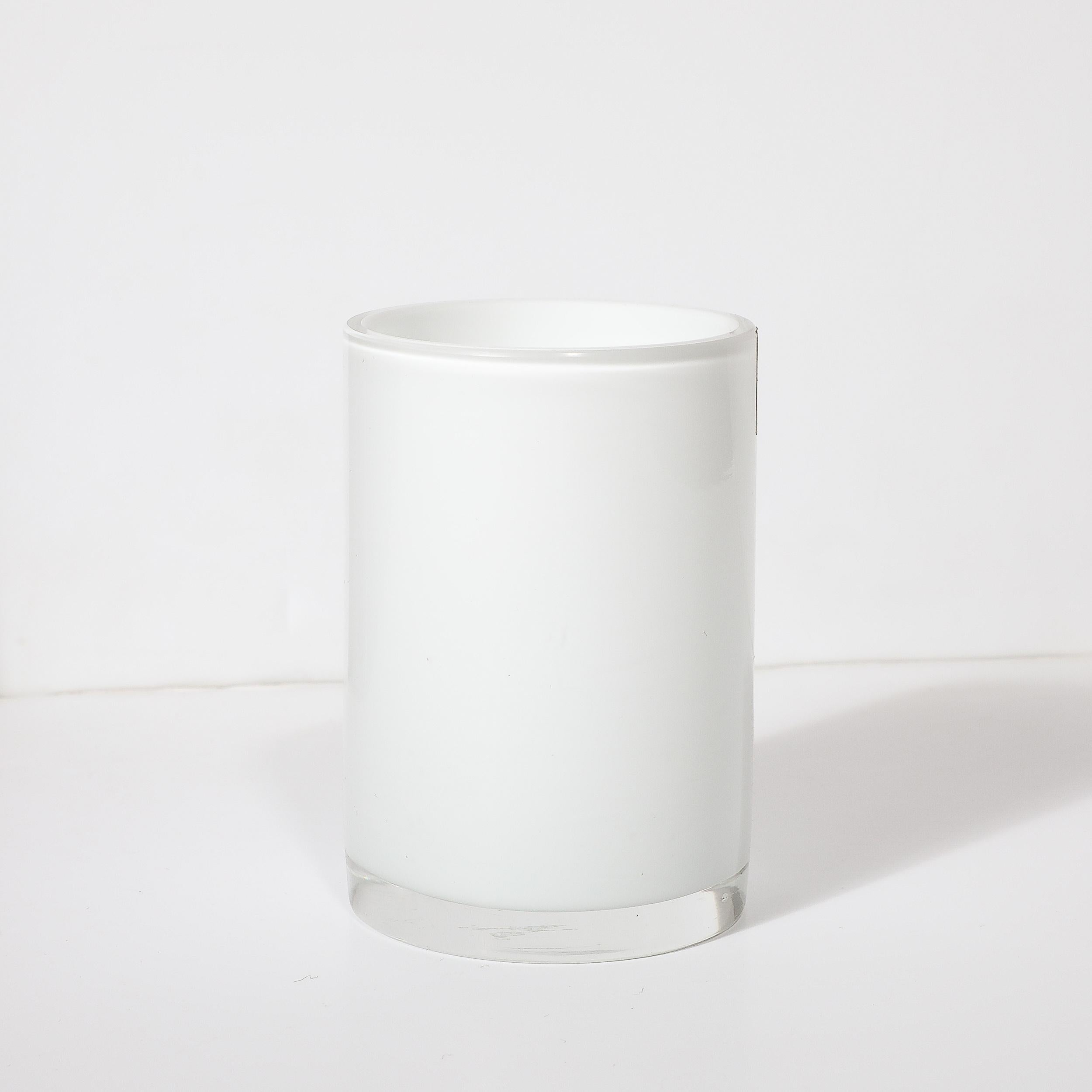 Late 20th Century Mid-Century Modernist Hand-Blown Murano Glass Cup by Venini For Sale