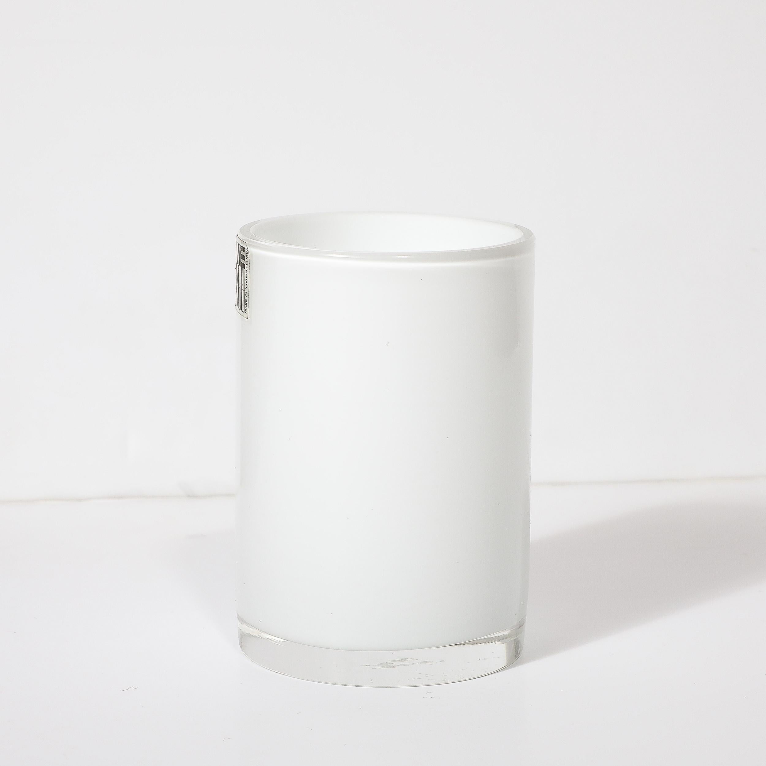 Mid-Century Modernist Hand-Blown Murano Glass Cup by Venini For Sale 2