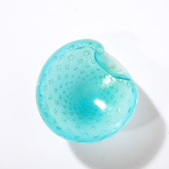 Mid-Century Modernist Hand-Blown Murano Glass Dish W/ Curved Detailing