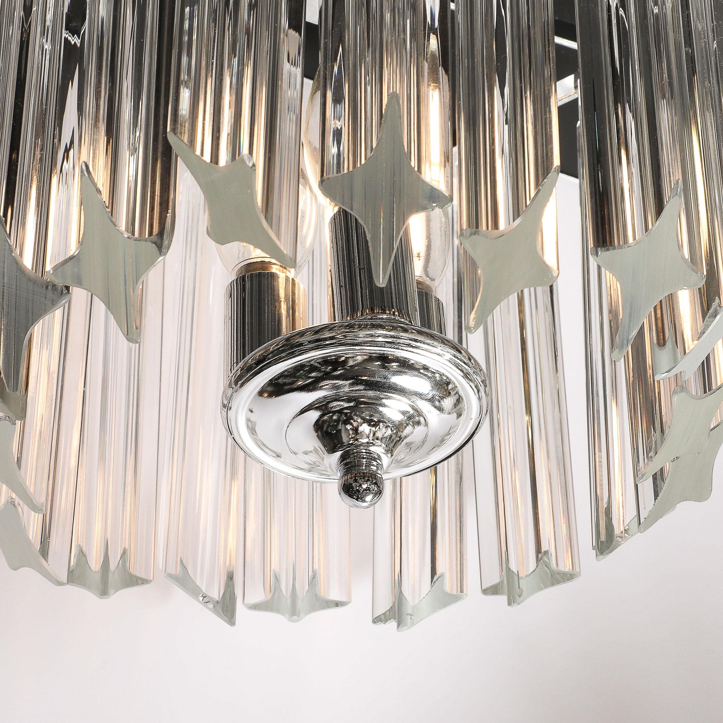 Lustre hexagonal Quadretti moderniste du milieu du siècle dernier en verre de Murano soufflé à la main en vente 5