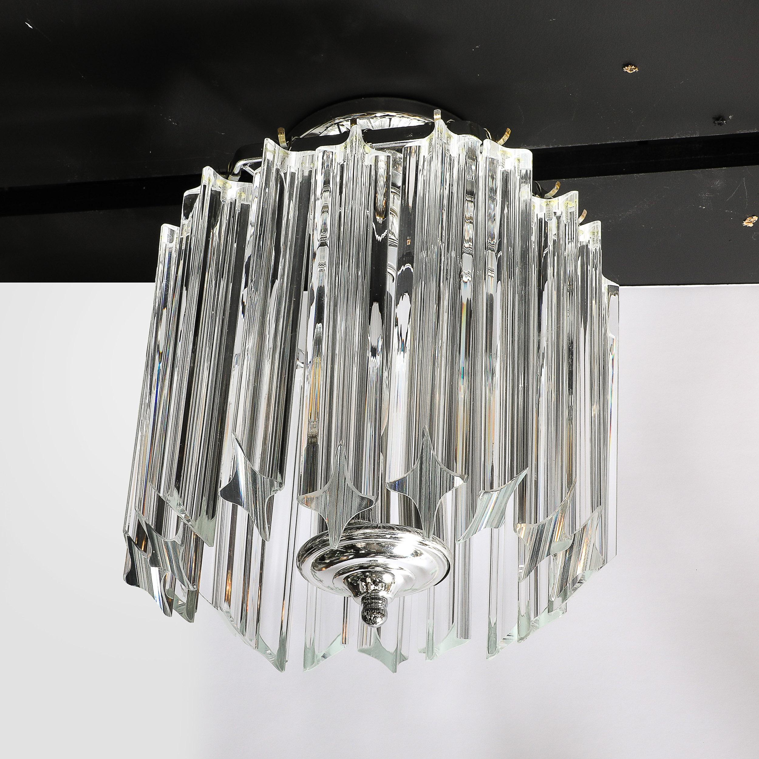 Lustre hexagonal Quadretti moderniste du milieu du siècle dernier en verre de Murano soufflé à la main en vente 8
