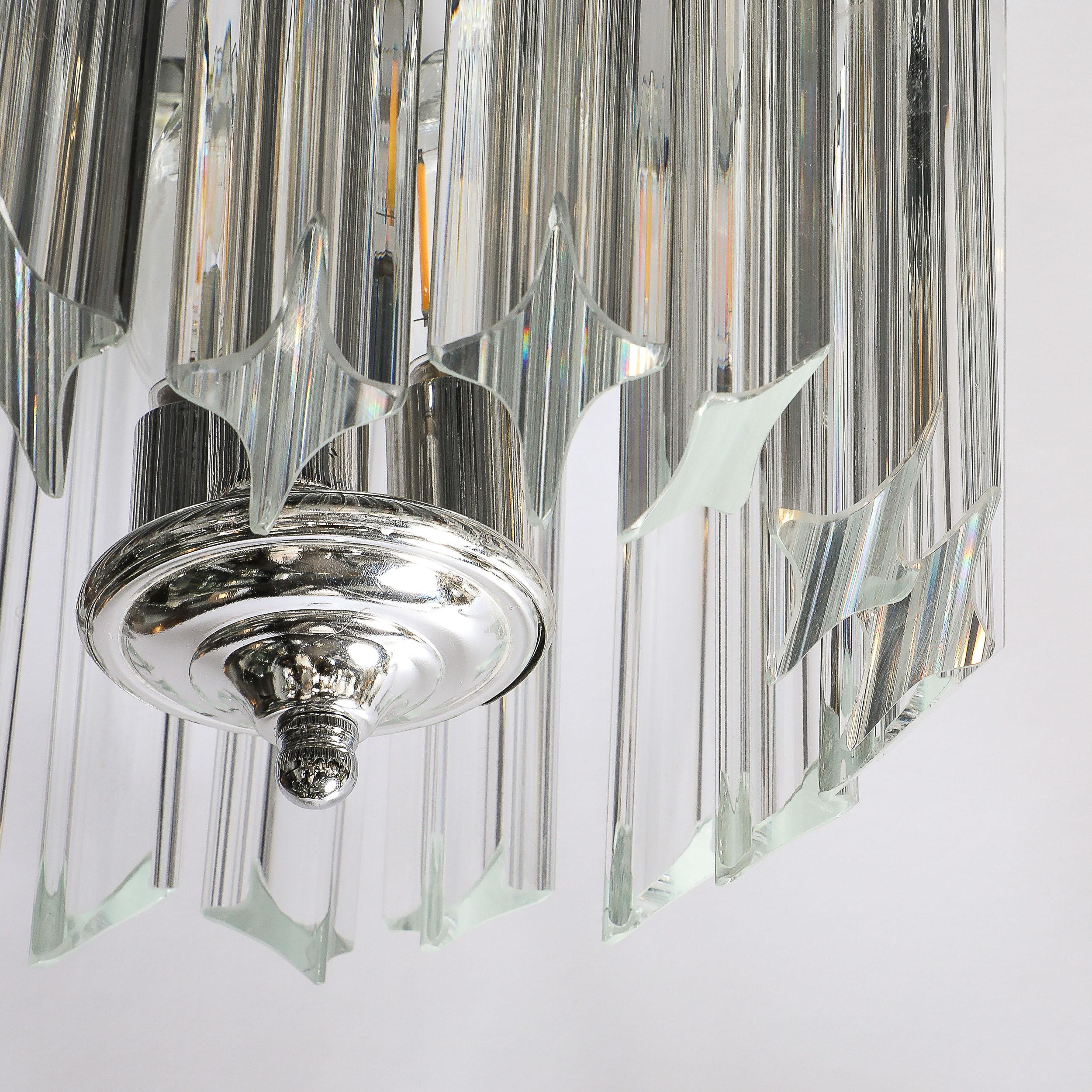 Lustre hexagonal Quadretti moderniste du milieu du siècle dernier en verre de Murano soufflé à la main en vente 9
