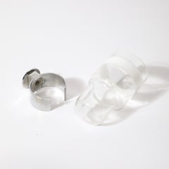 Tazza da parete in vetro di Murano soffiato a mano della metà del secolo scorso firmata Venini