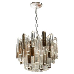 Lampadario Camer Triedre in vetro misto di Murano soffiato a mano, in stile modernista della metà del secolo