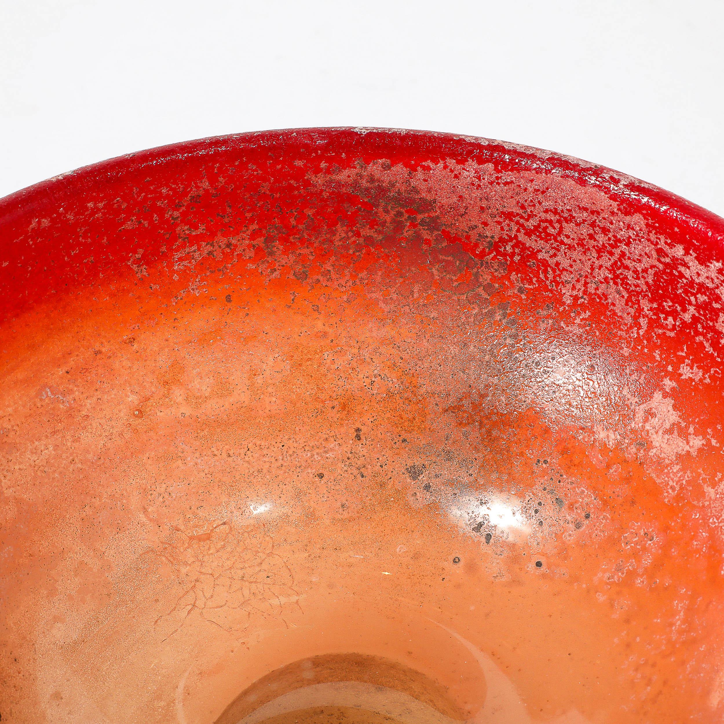 Cuenco de cristal de Murano soplado a mano modernista de mediados de siglo firmado Gino Cenedese en venta 3