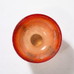 Modernistische mundgeblasene Murano-S Scavo-Glasschale aus der Mitte des Jahrhunderts, signiert Gino Cenedese