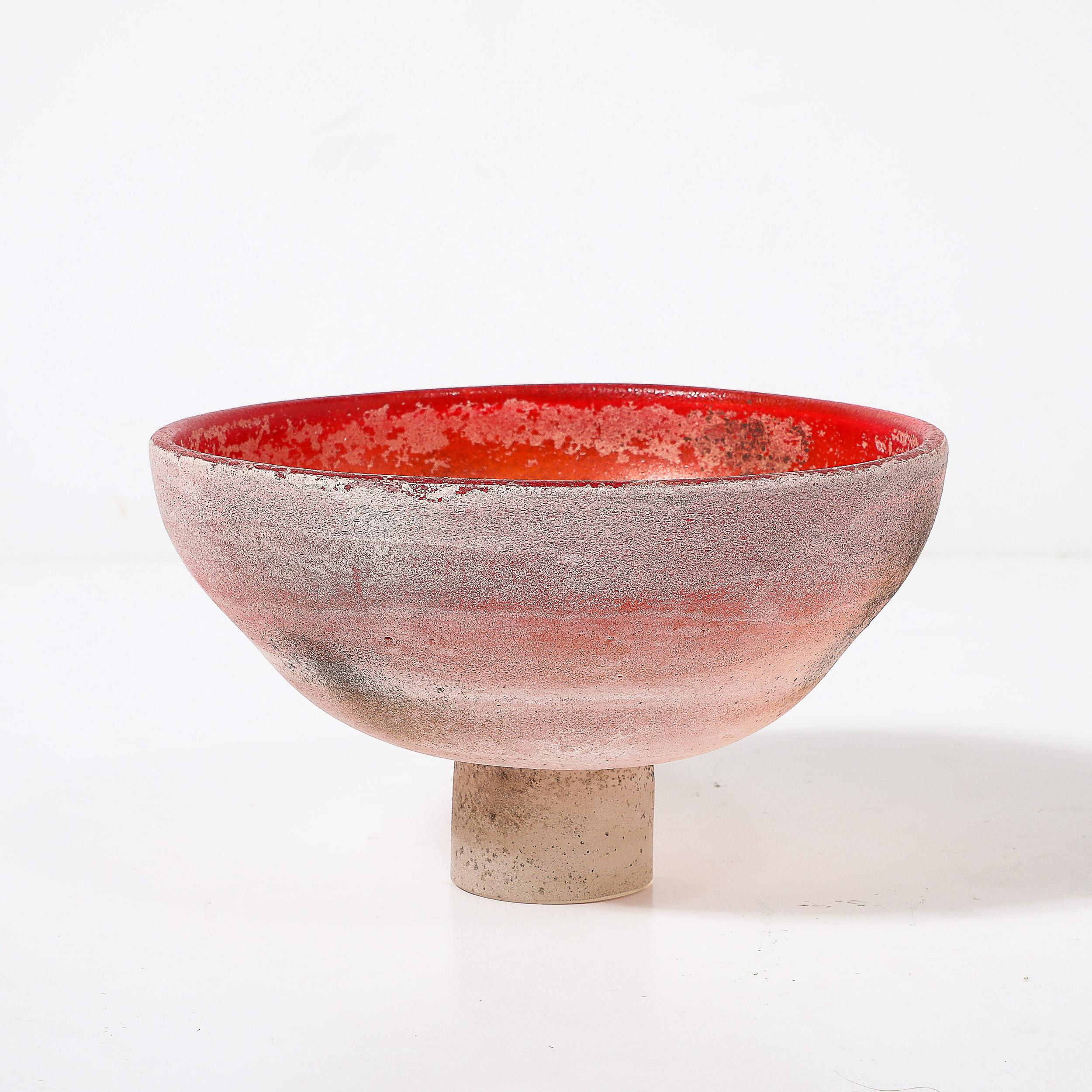 Cuenco de cristal de Murano soplado a mano modernista de mediados de siglo firmado Gino Cenedese Moderno de mediados de siglo en venta