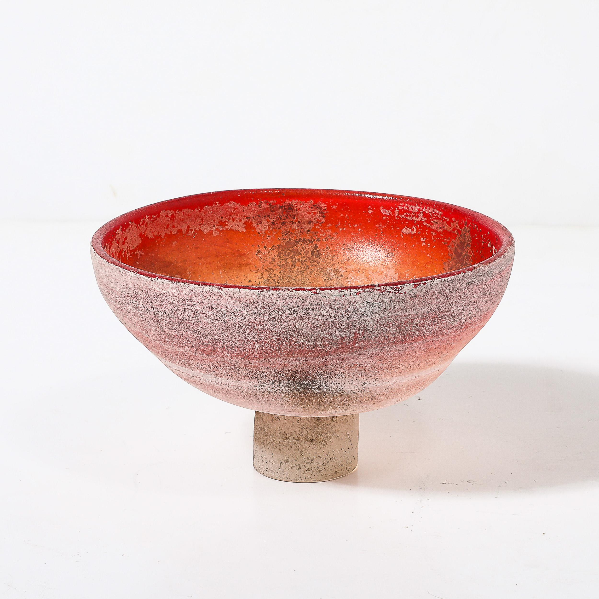 Cuenco de cristal de Murano soplado a mano modernista de mediados de siglo firmado Gino Cenedese en Excelente estado para la venta en New York, NY
