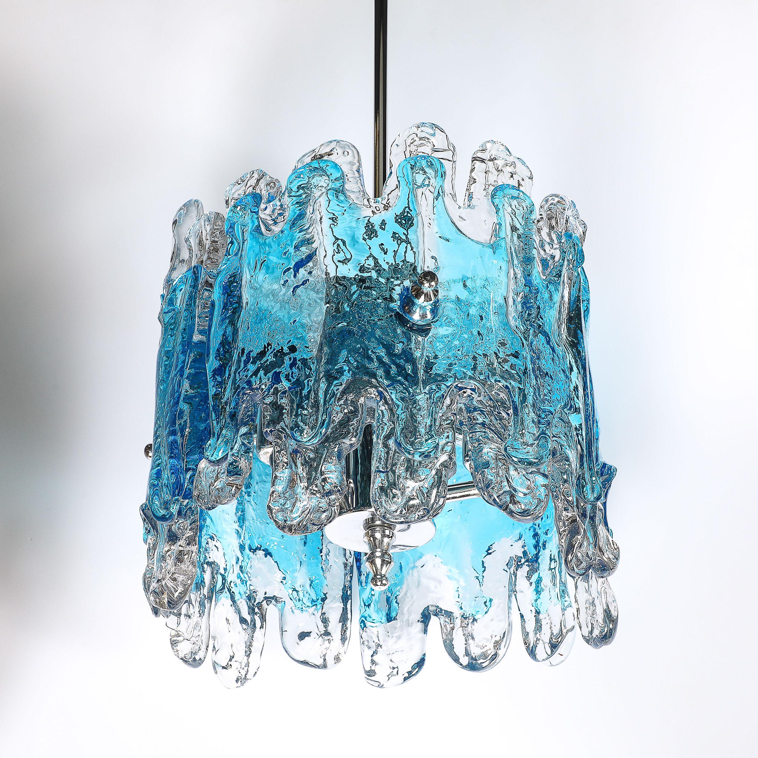 Pendentif Splash Form en verre de Murano soufflé à la bouche et datant du milieu du siècle dernier en vente 3