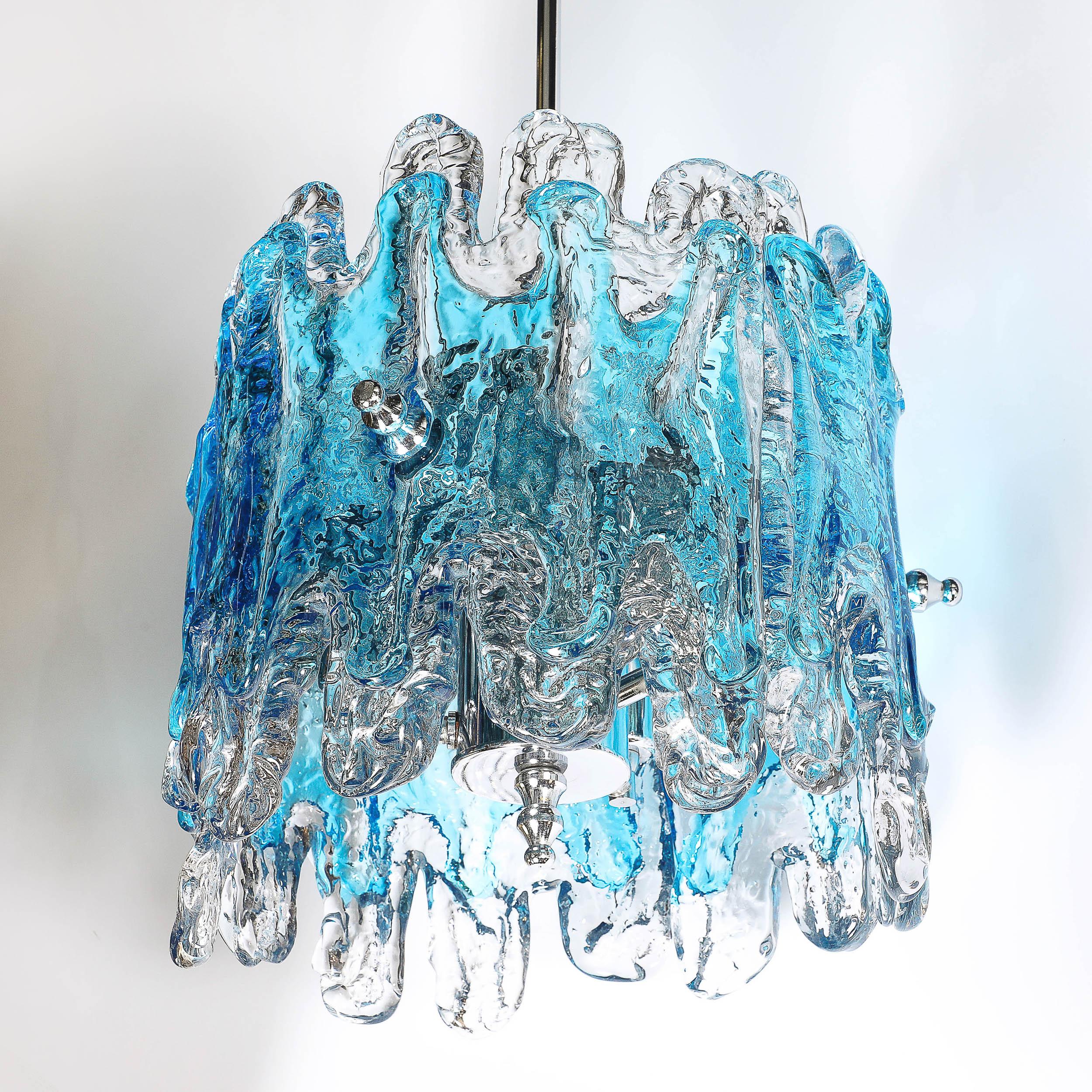 Pendentif Splash Form en verre de Murano soufflé à la bouche et datant du milieu du siècle dernier en vente 4