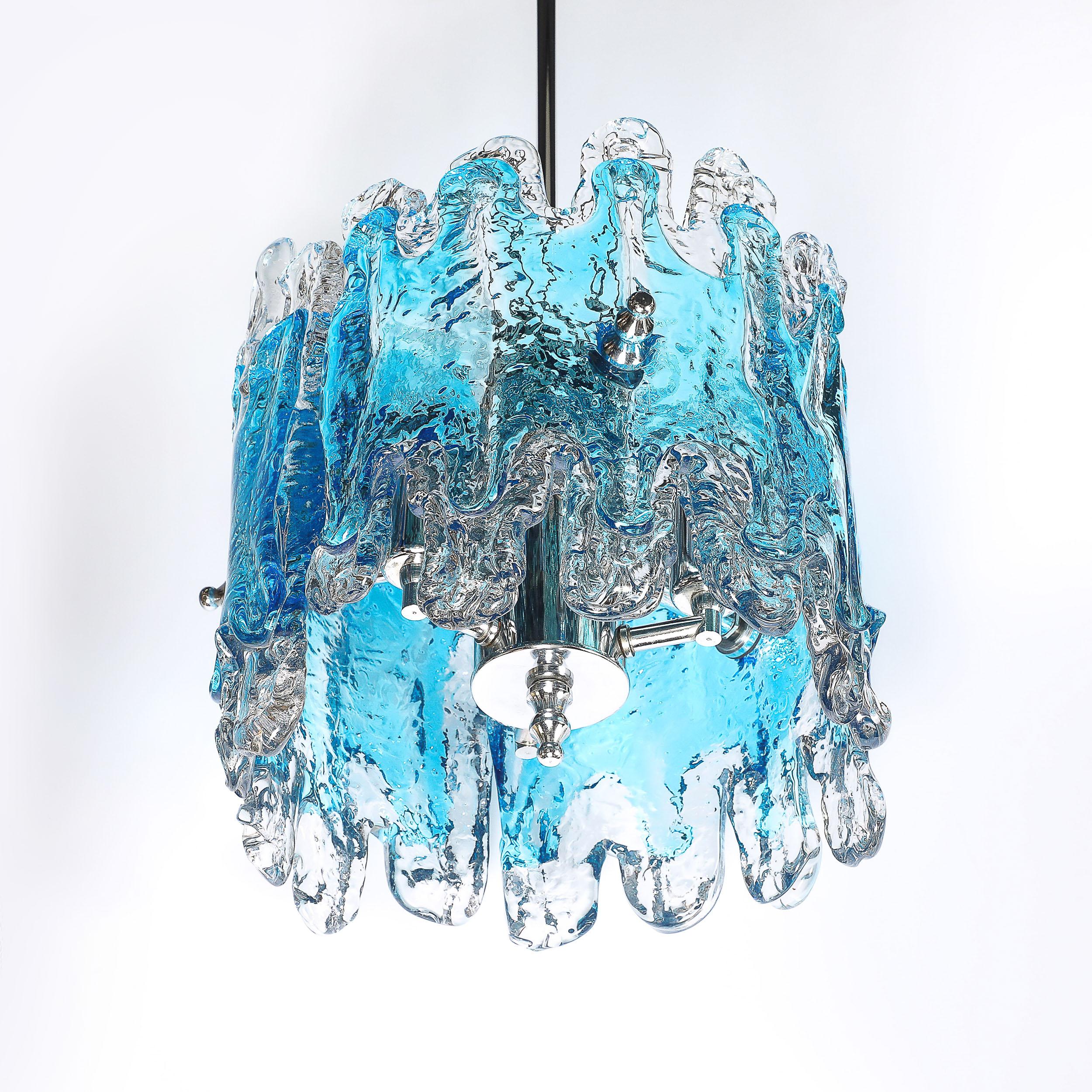 Pendentif Splash Form en verre de Murano soufflé à la bouche et datant du milieu du siècle dernier en vente 1