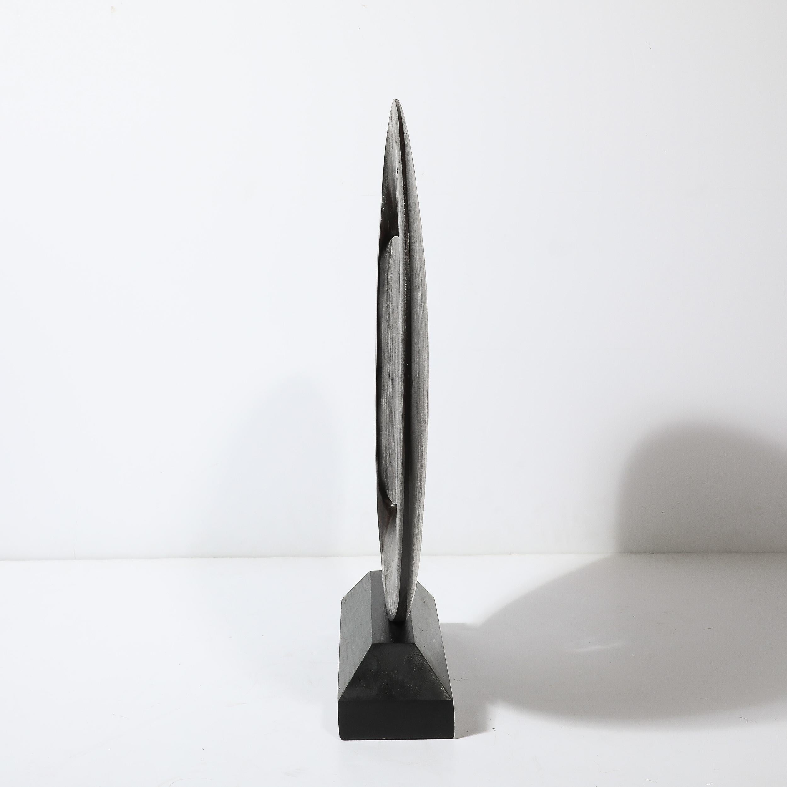 Mid-Century Modernist Hand-Carved Organic Sculpture signed Carol Setterlund For Sale 5