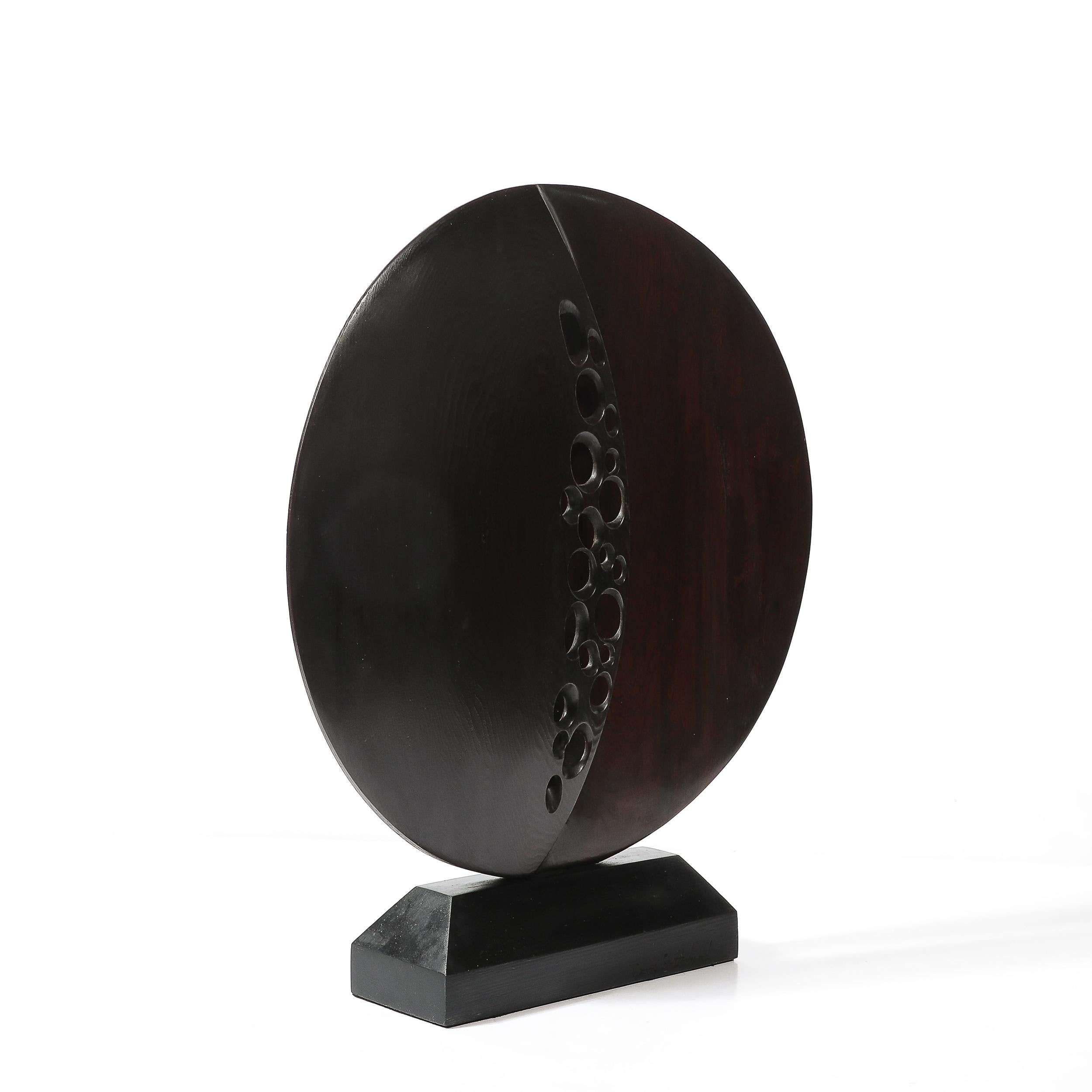 Mid-Century Modernist Hand-Carved Organic Sculpture signed Carol Setterlund For Sale 6
