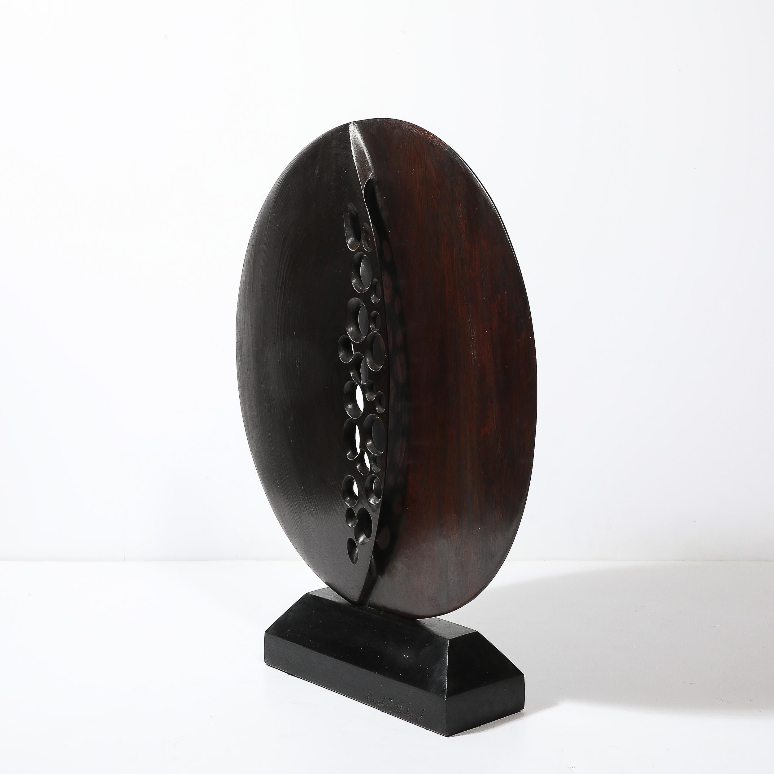 Mid-Century Modernist Hand-Carved Organic Sculpture signed Carol Setterlund In Excellent Condition For Sale In New York, NY