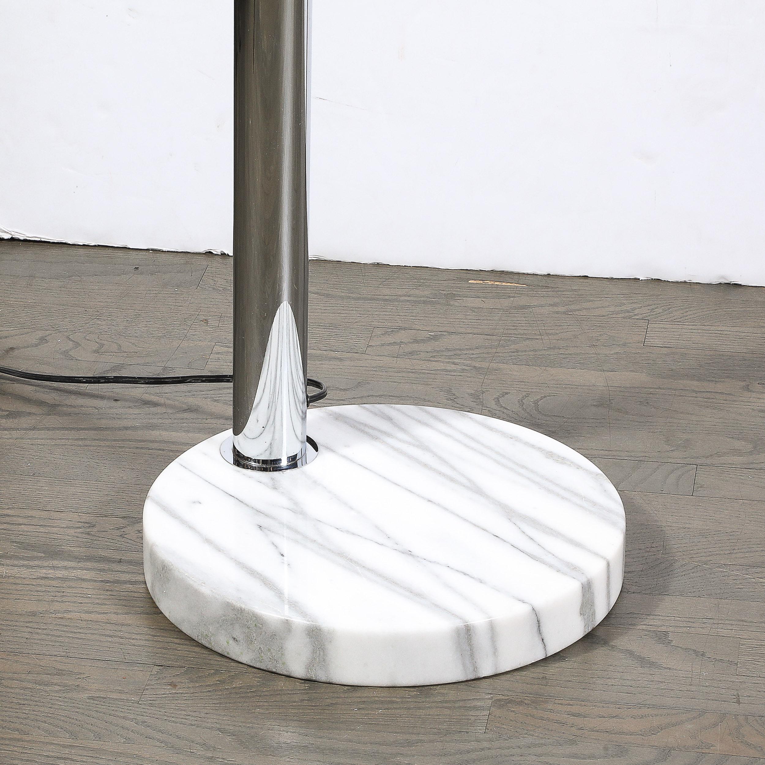 Modernistische Mid-Century-Stehleuchte „Hydra“ mit Gelenk aus Chrom und Marmor (Ende des 20. Jahrhunderts) im Angebot