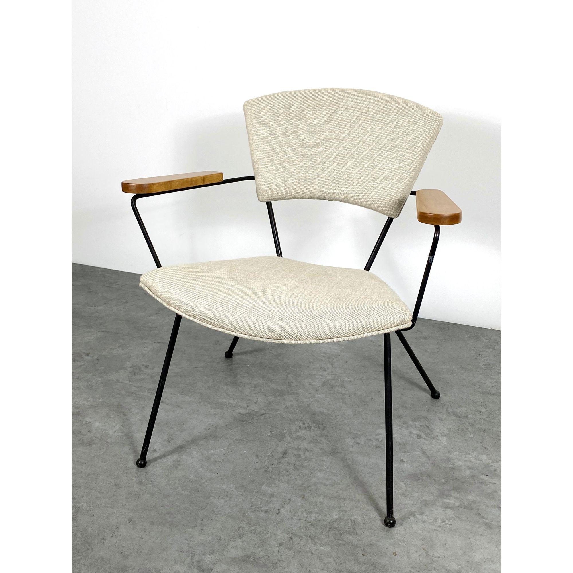 Mid-Century Modern Mid Century Modernist Iron Lounge Chair In the Style of Joseph Cicchelli c 1950s