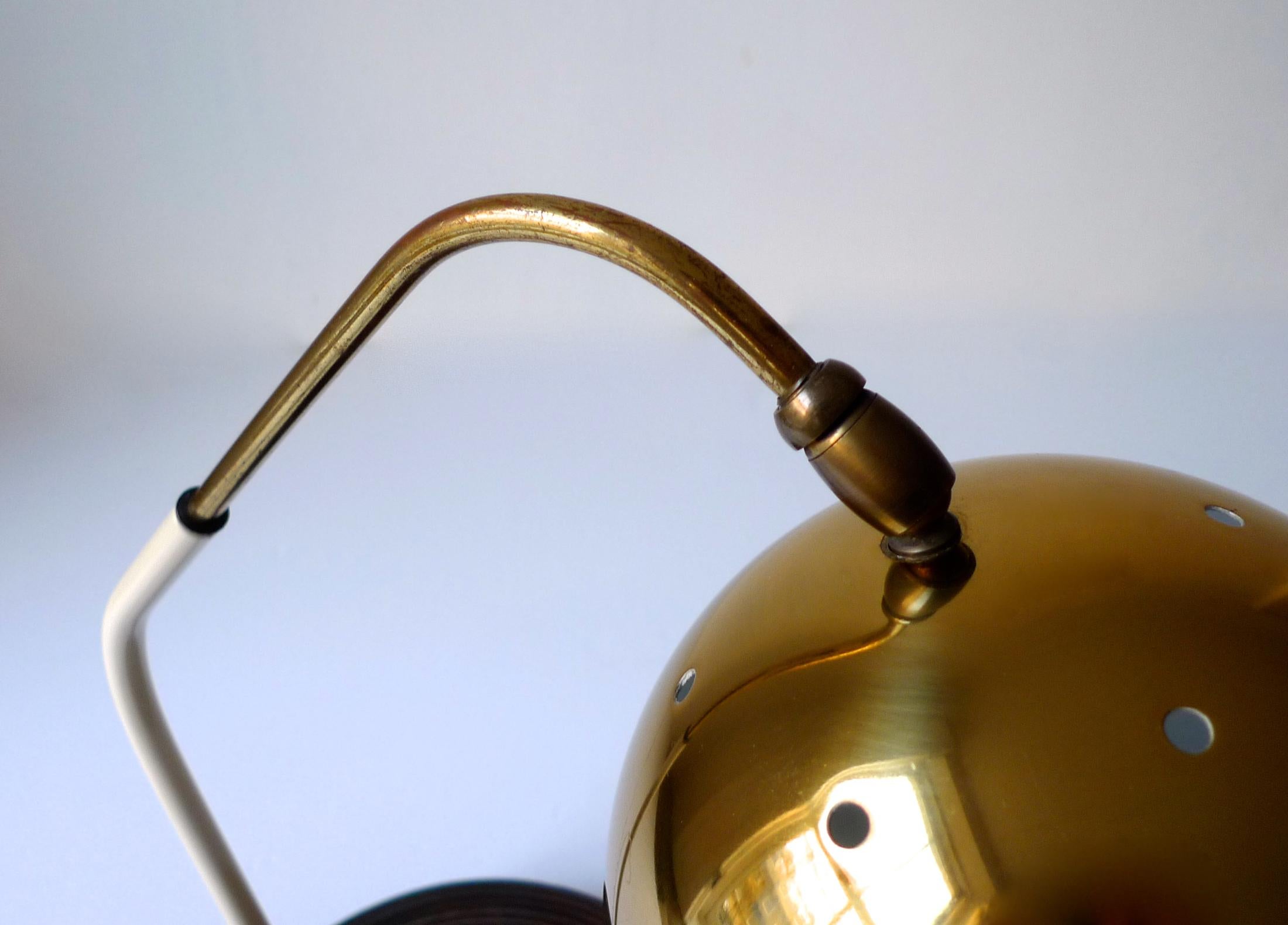 Mid-Century Modernist Italian Brass & Burl Table Lamp, 1950s 11