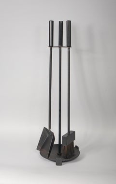 Herramientas para chimeneas japonesas modernistas de mediados de siglo