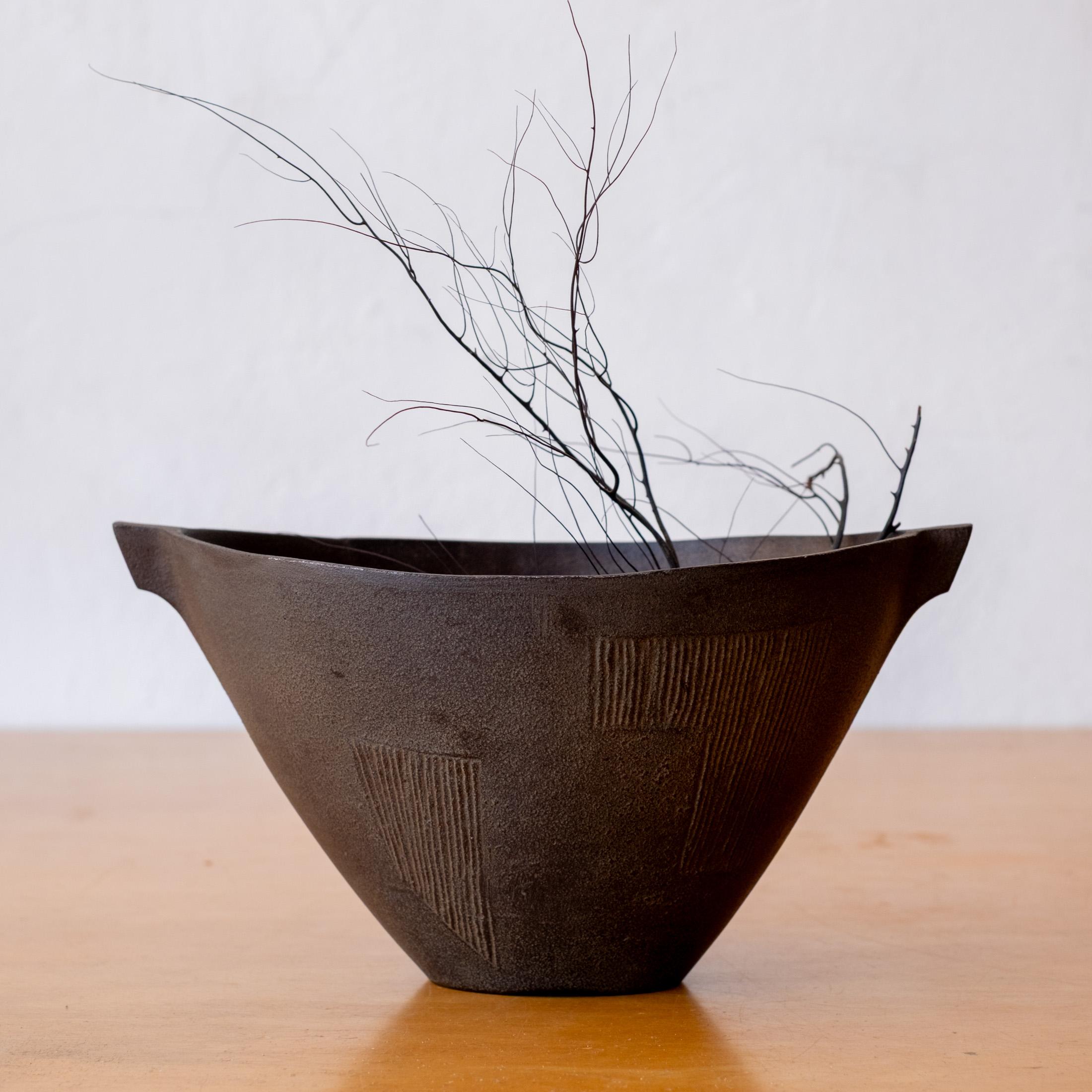 Mid Century Modernist Japanese Iron Ikebana Planter For Sale 6