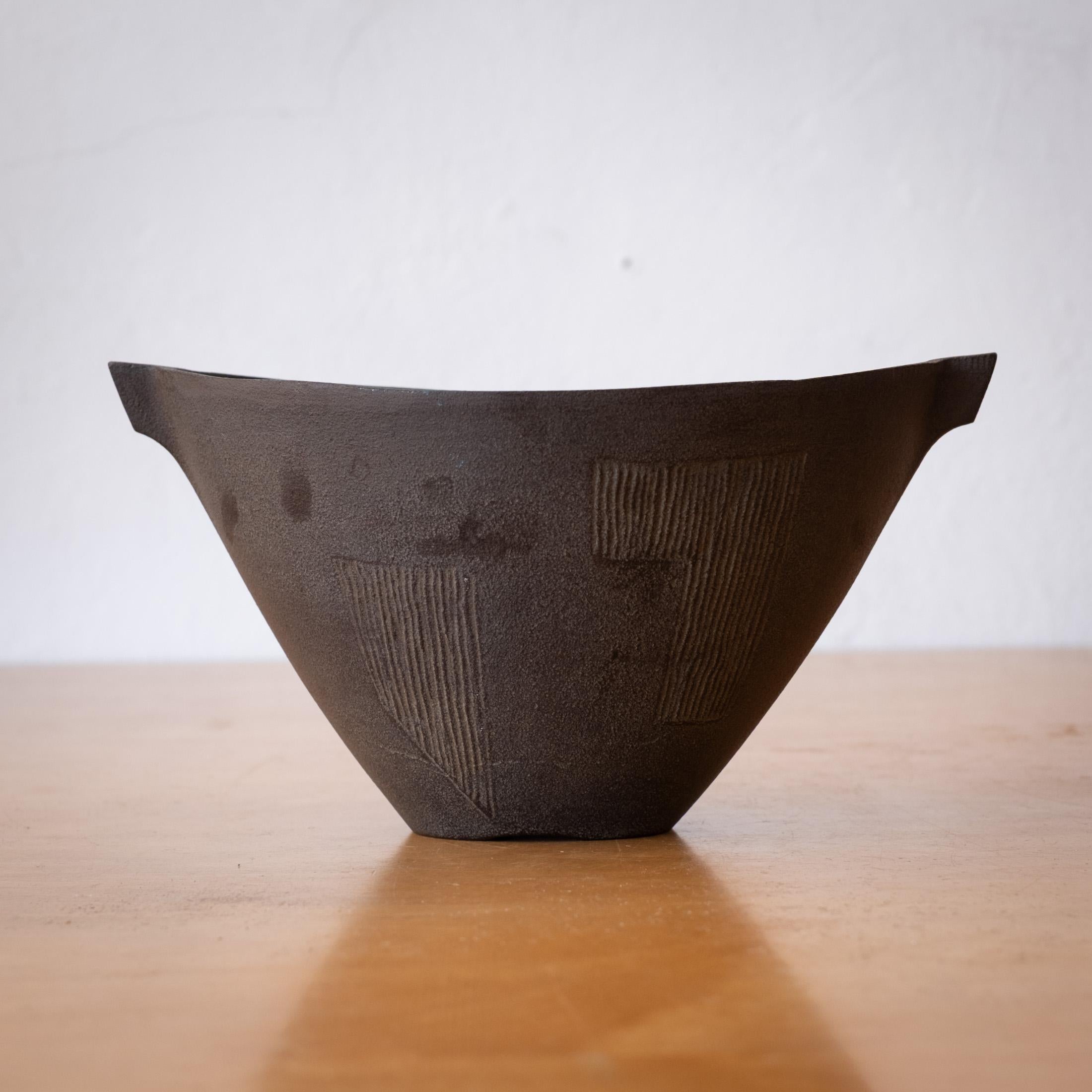 Mid-20th Century Mid Century Modernist Japanese Iron Ikebana Planter For Sale