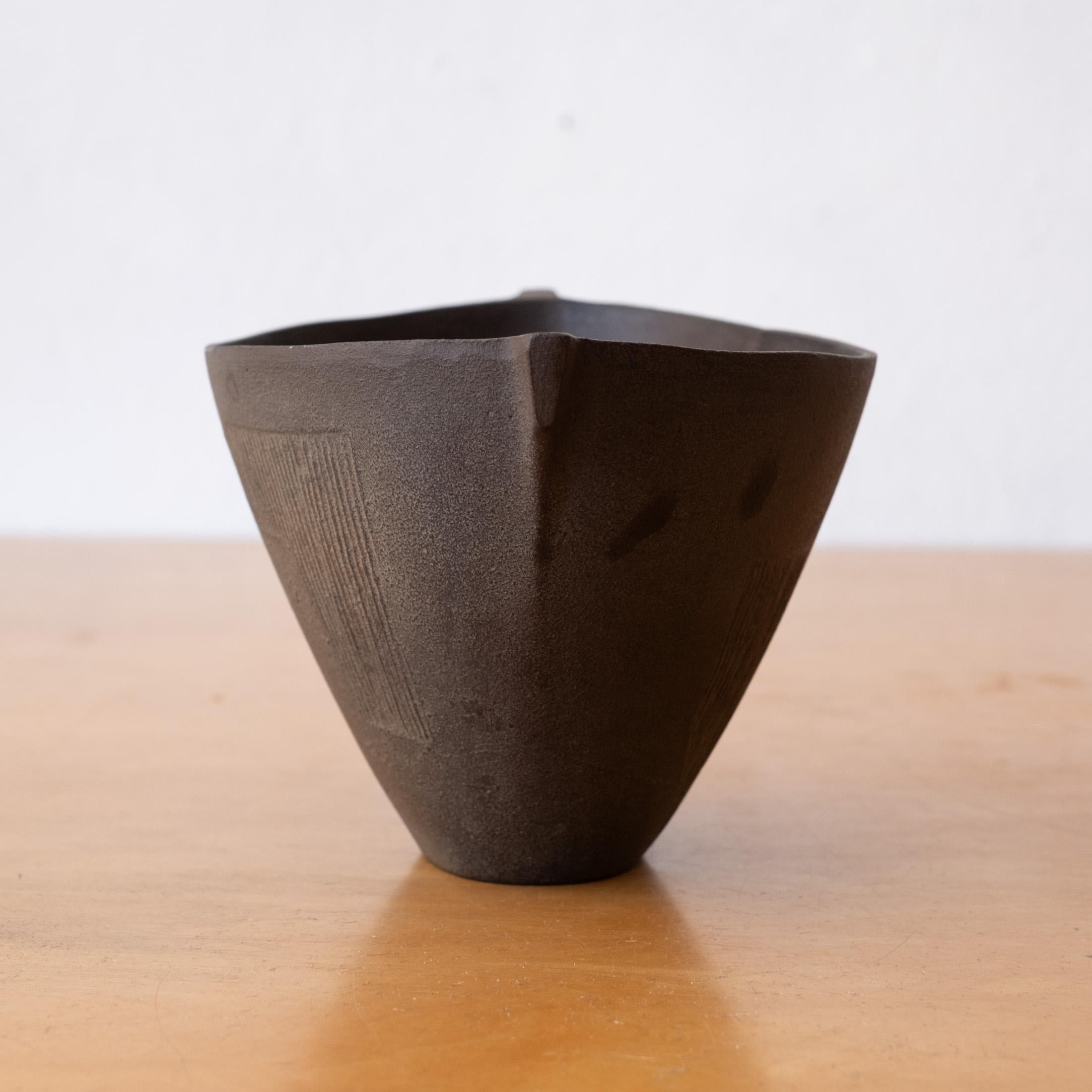 Mid Century Modernist Japanese Iron Ikebana Planter For Sale 1