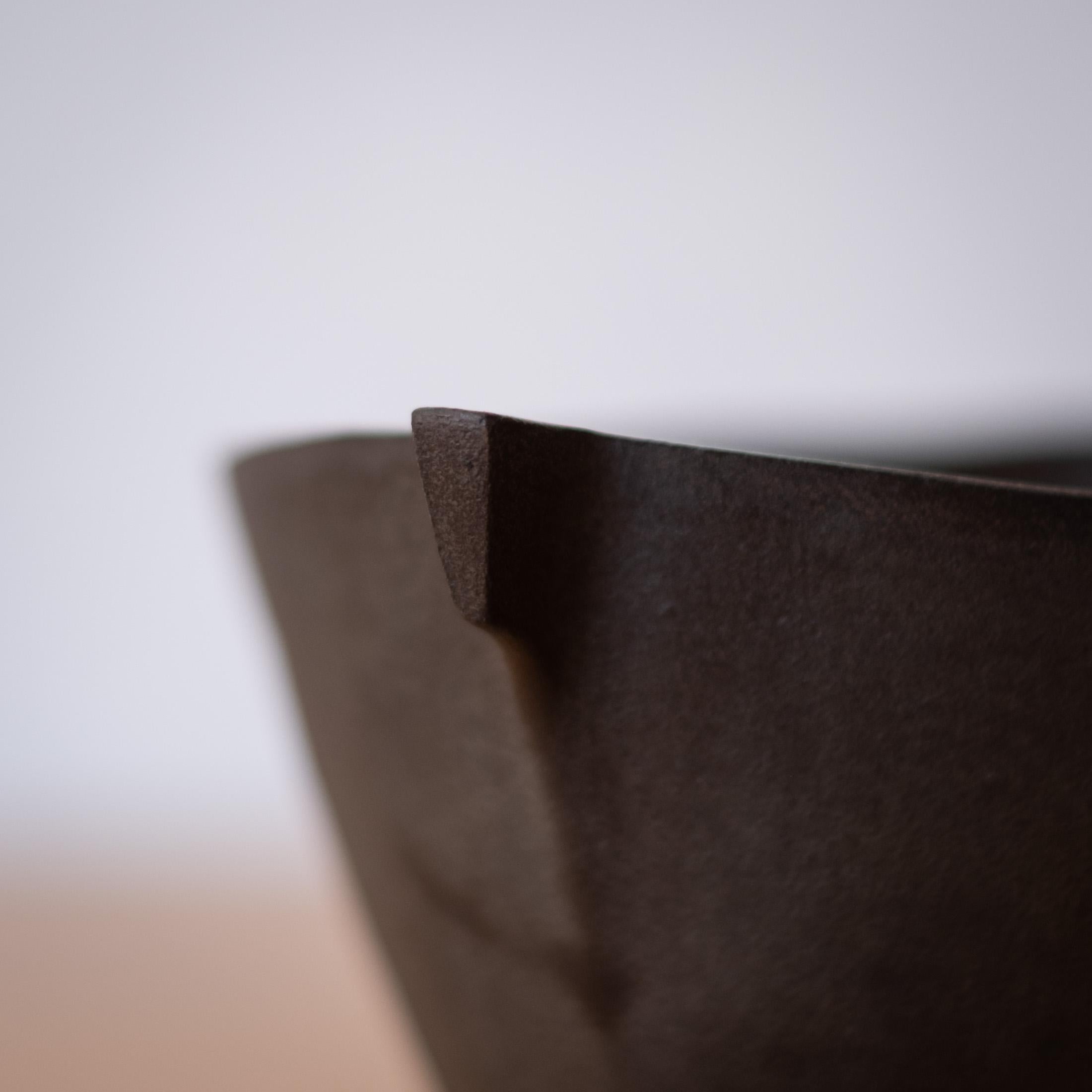 Mid Century Modernist Japanese Iron Ikebana Planter For Sale 2