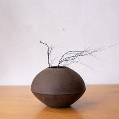 Mid Century Modernist Japanese Iron Ikebana Planter Vase