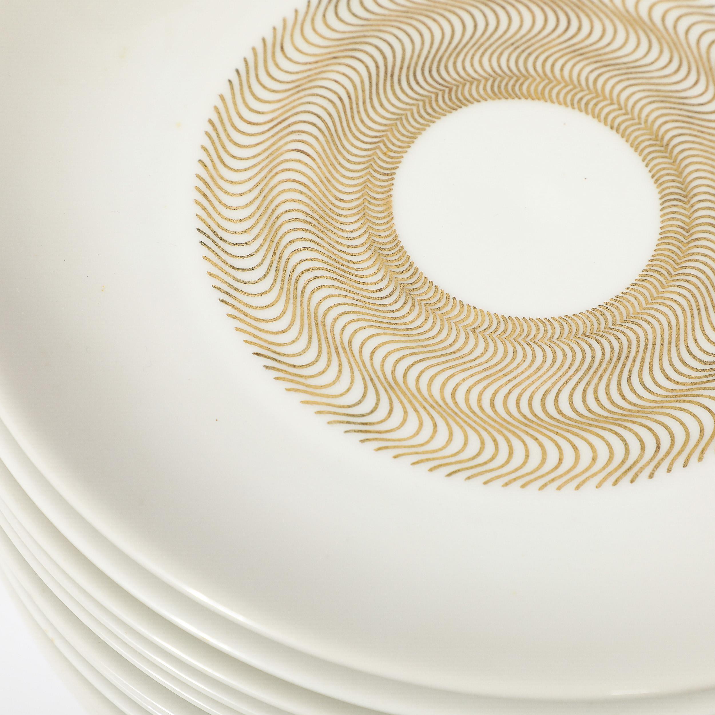 Mid-Century Modernist Jean Luce Jlu1 Pattern Porcelain Service for 12 5
