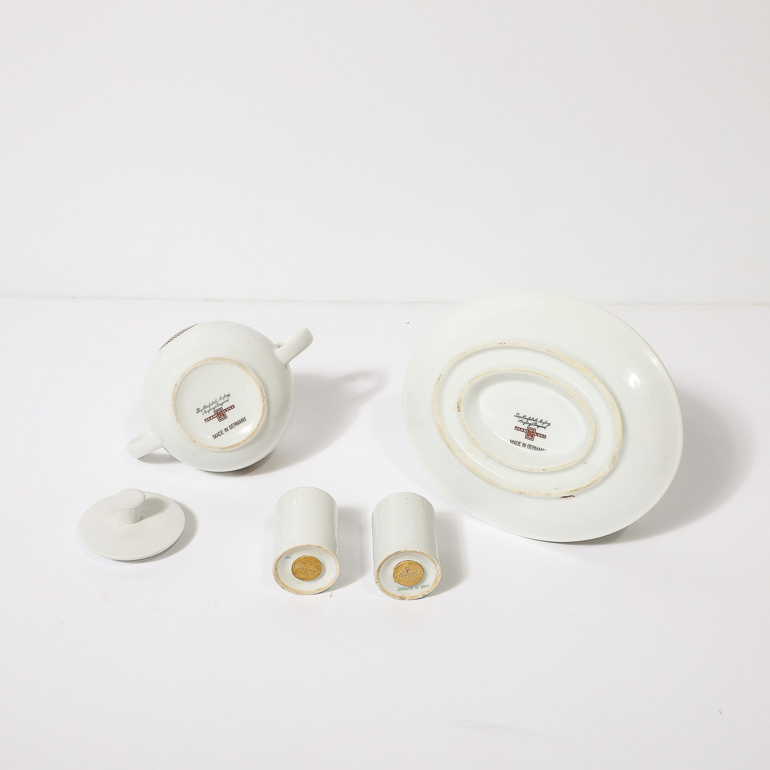Mid-Century Modernist Jean Luce Jlu1 Pattern Porcelain Service for 12 9