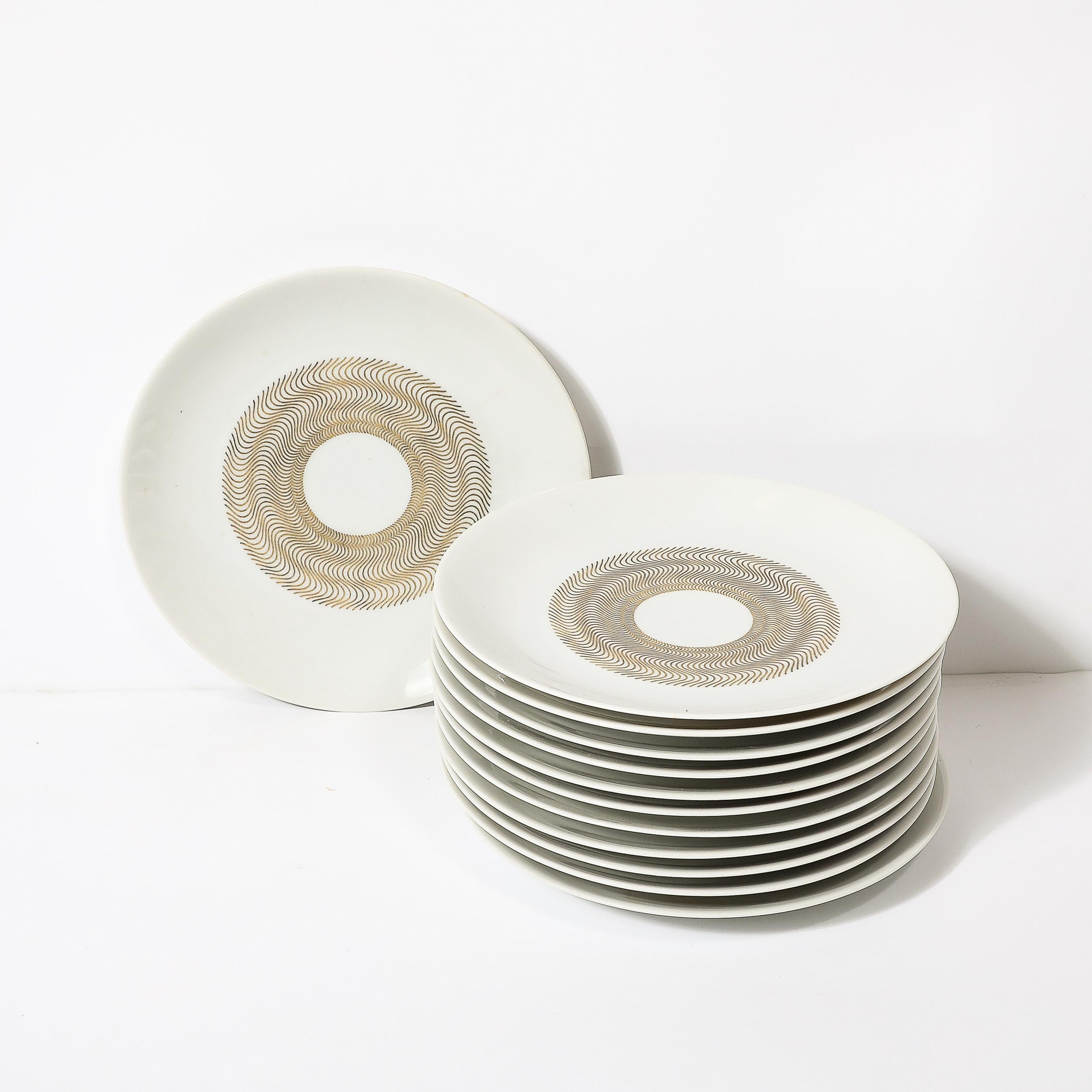 Mid-Century Modernist Jean Luce Jlu1 Pattern Porcelain Service for 12 2
