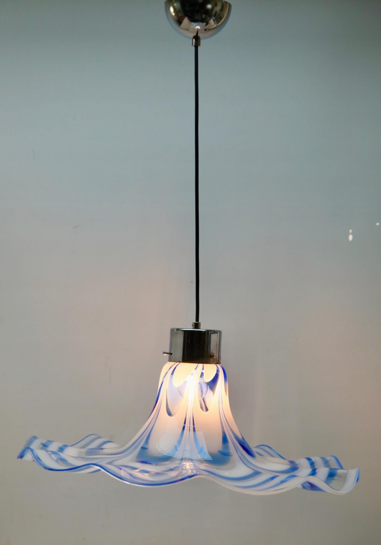 Italian Mid-Century Modernist, Large Murano Pendant Lamp, Style of Carlo Nason 1960s