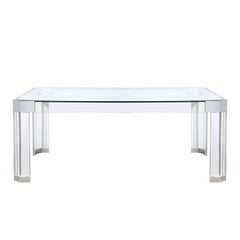 Modernistischer Esstisch aus Lucite und Chrom aus der Mitte des Jahrhunderts von Charles Hollis Jones