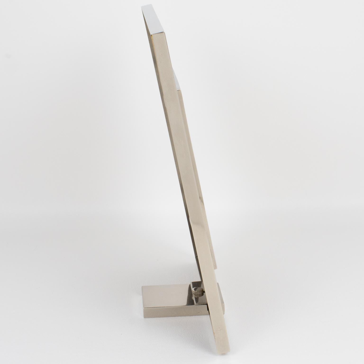 Late 20th Century Mid-Century Modernist Lucite and Metal Picture Frame, 1970s For Sale