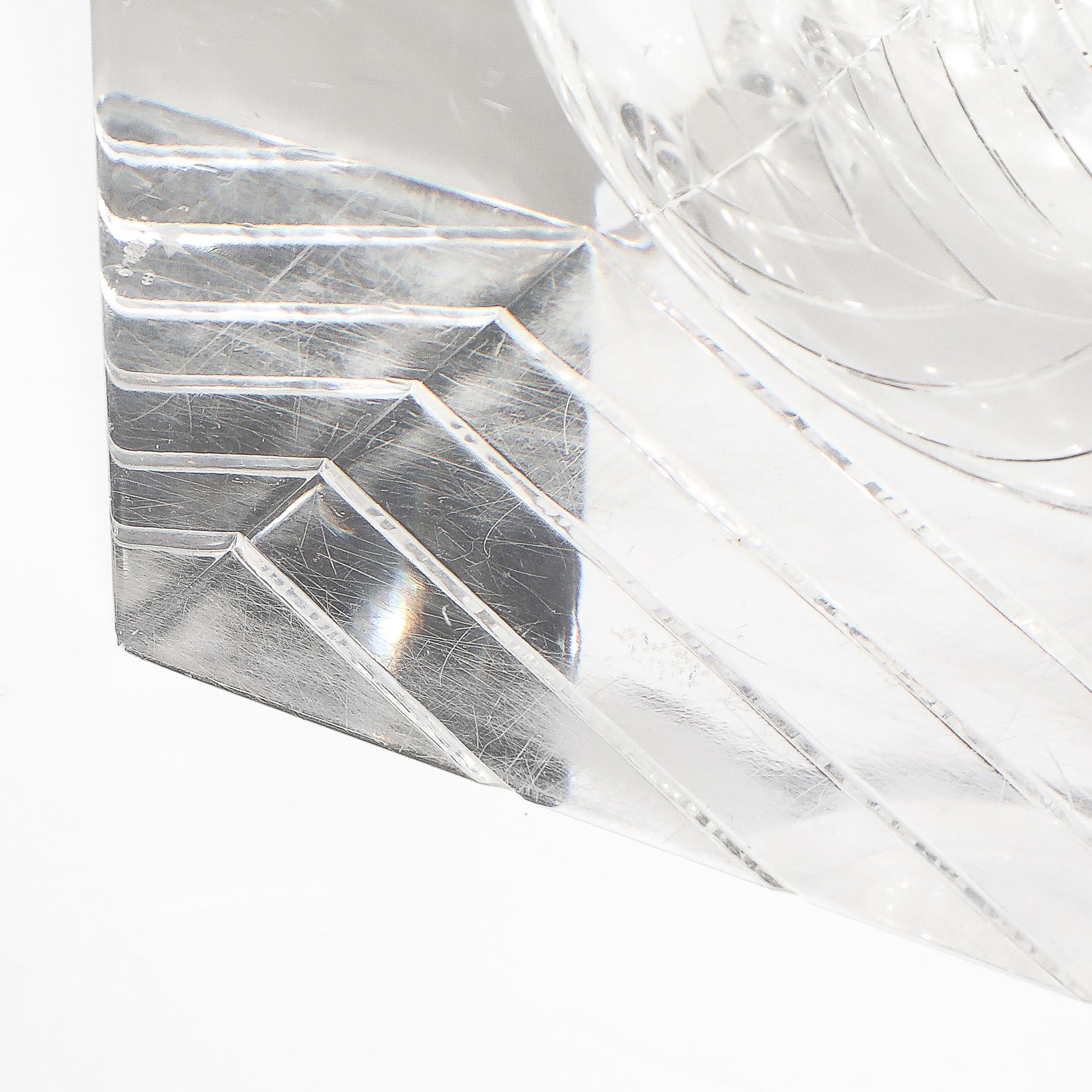 Mid-Century Modern Seau à glace moderniste du milieu du siècle dernier avec détails linéaires et ouverture pivotante en vente