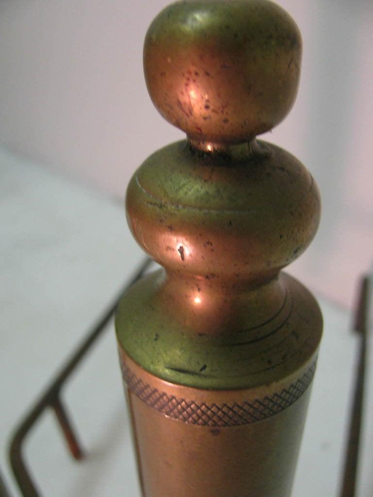 Minimaliste Chandelles de cheminée en laiton usiné, modernisme du milieu du siècle en vente