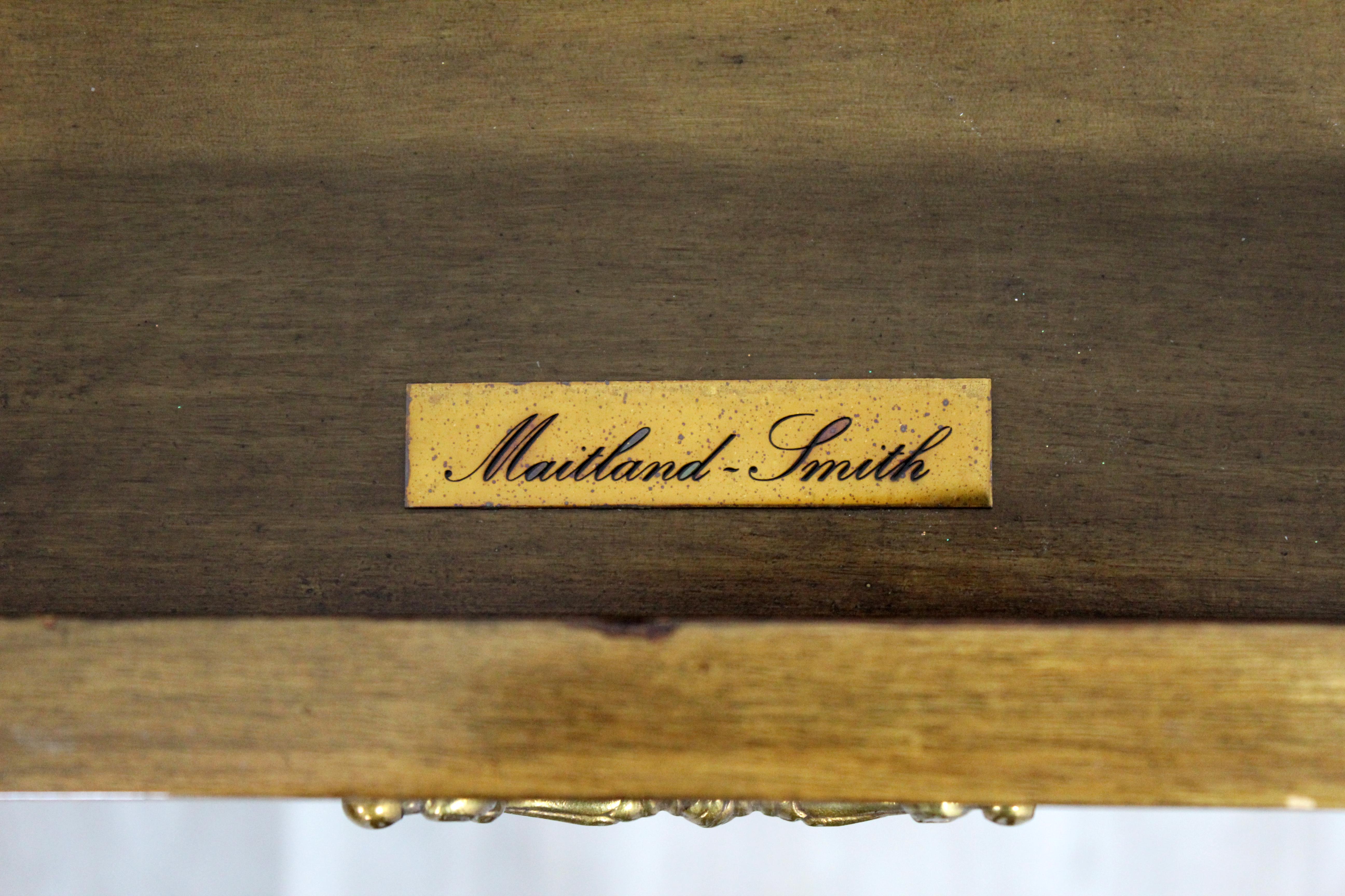 Mid-Century Modernist Maitland Smith Carlton House Writing Desk with Chair In Good Condition In Keego Harbor, MI
