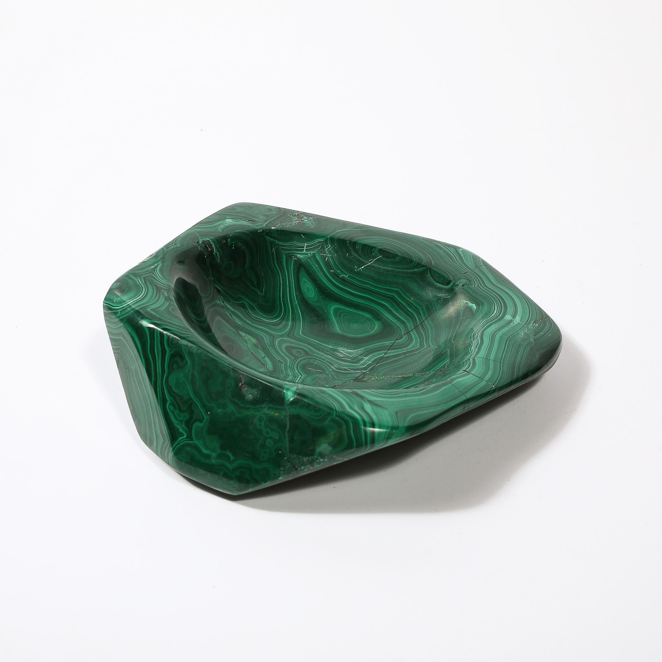 Bol/cendrier en malachite moderniste du milieu du siècle en vente 3