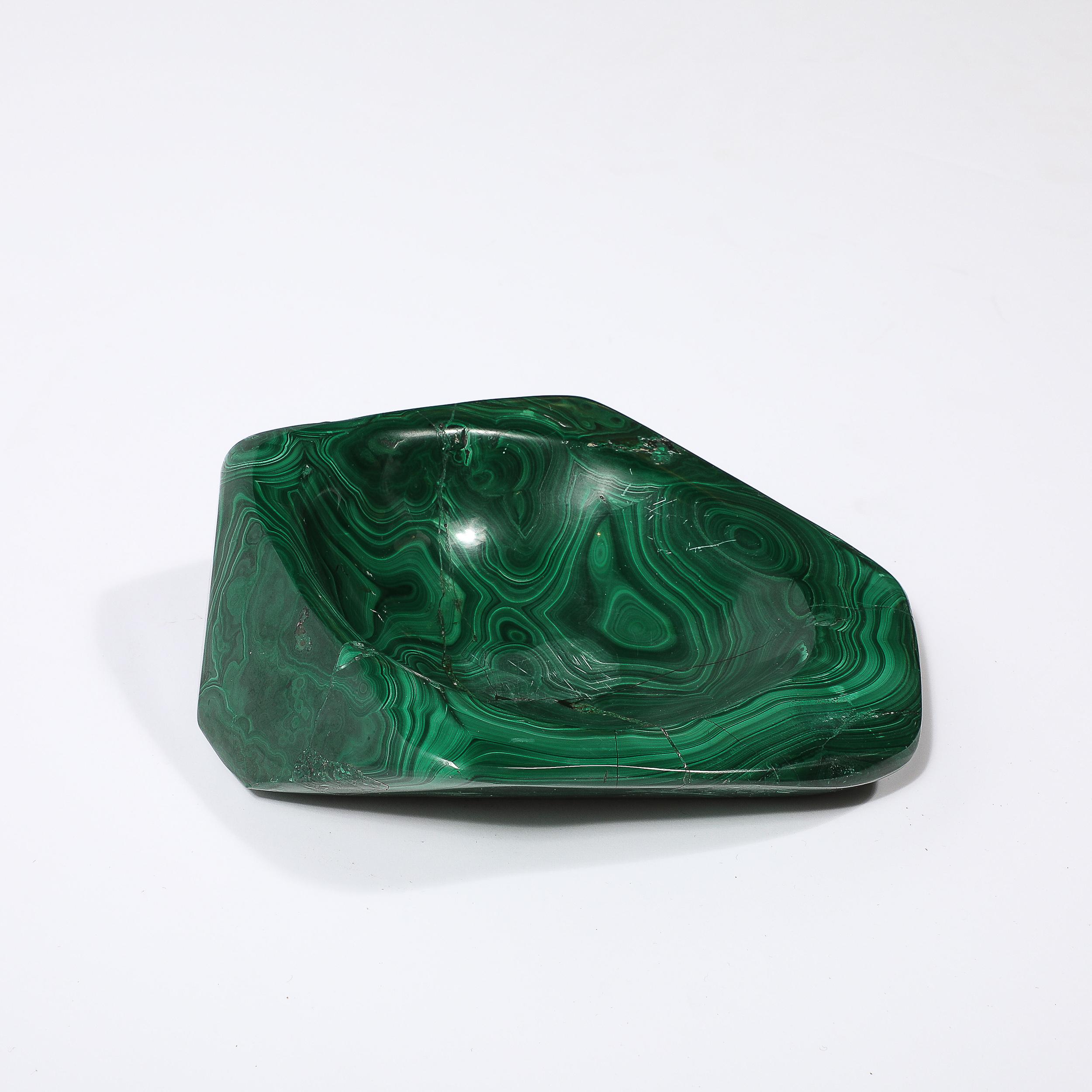 Russe Bol/cendrier en malachite moderniste du milieu du siècle en vente