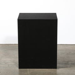 Mid-Century Modernist Matte Black Laminate Pedestal
