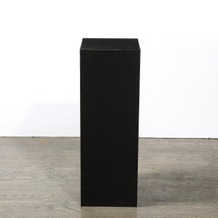 Mid-Century Modernist Matte Black Laminate Pedestal