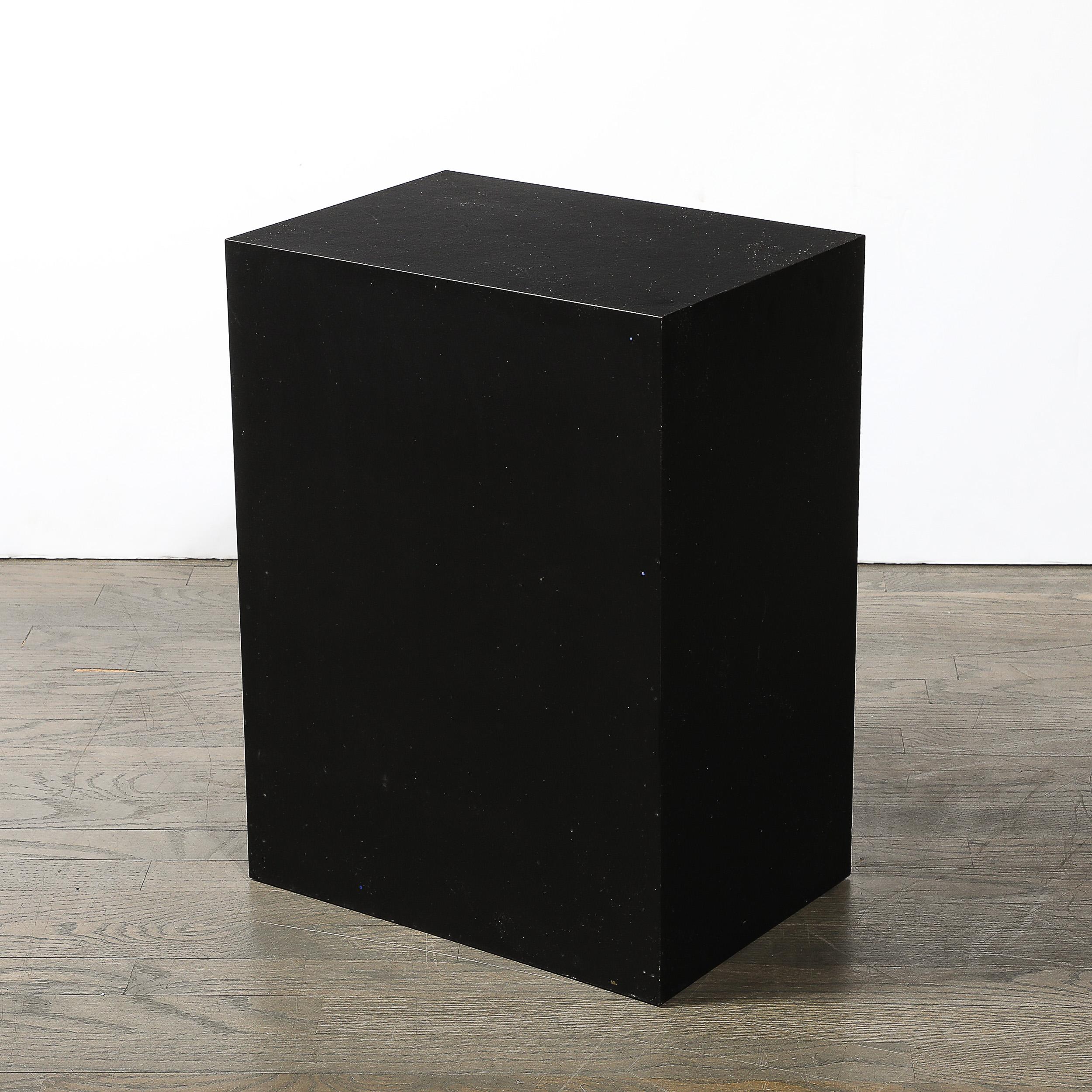 Mid-Century moderno Piedistallo modernista di metà secolo in laminato nero opaco in vendita